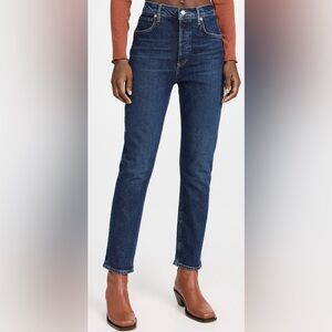 AGOLDE Riley High Rise Straight Crop Divided Sz 25